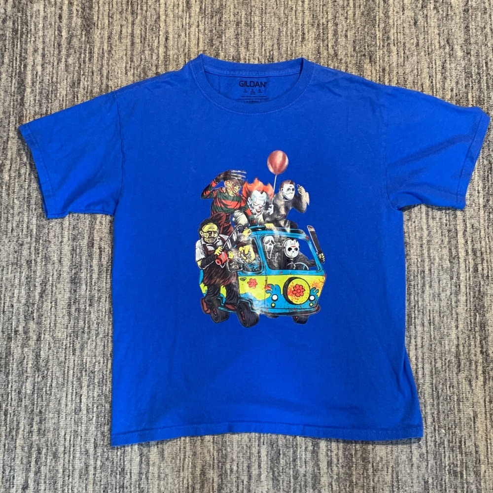 Gildan‎ Horror Movie Characters Scooby Doo Van Graphic Tee Youth Large